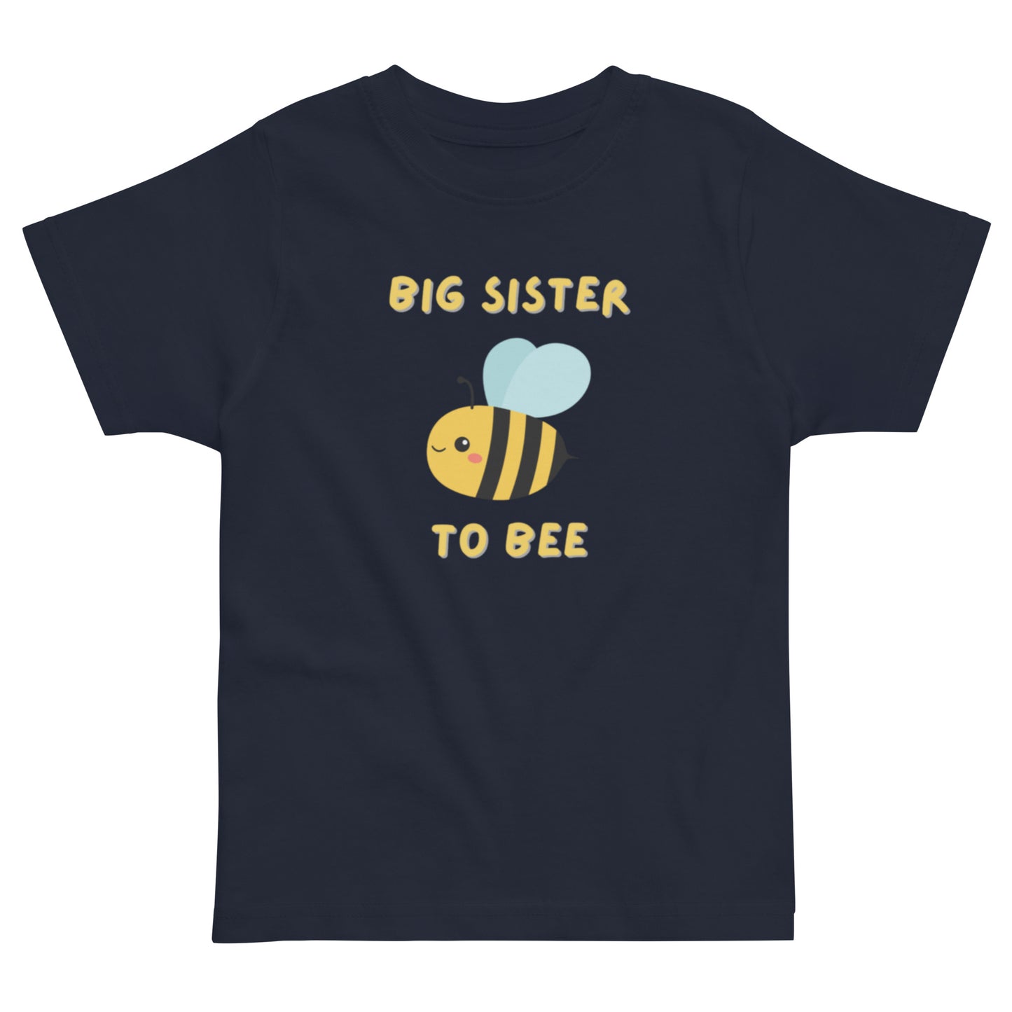 Big sister to bee t-shirt i mörkblå/navy