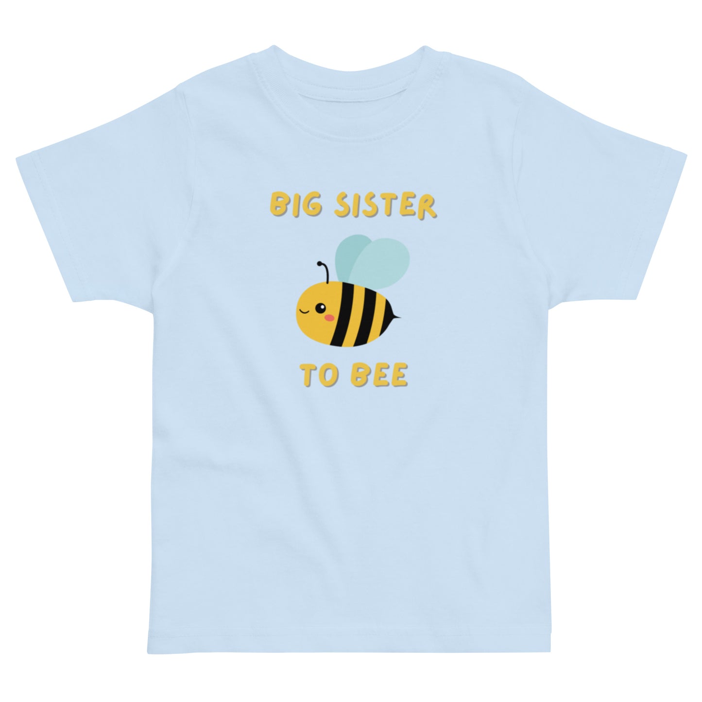 Big sister to bee t-shirt i ljusblå