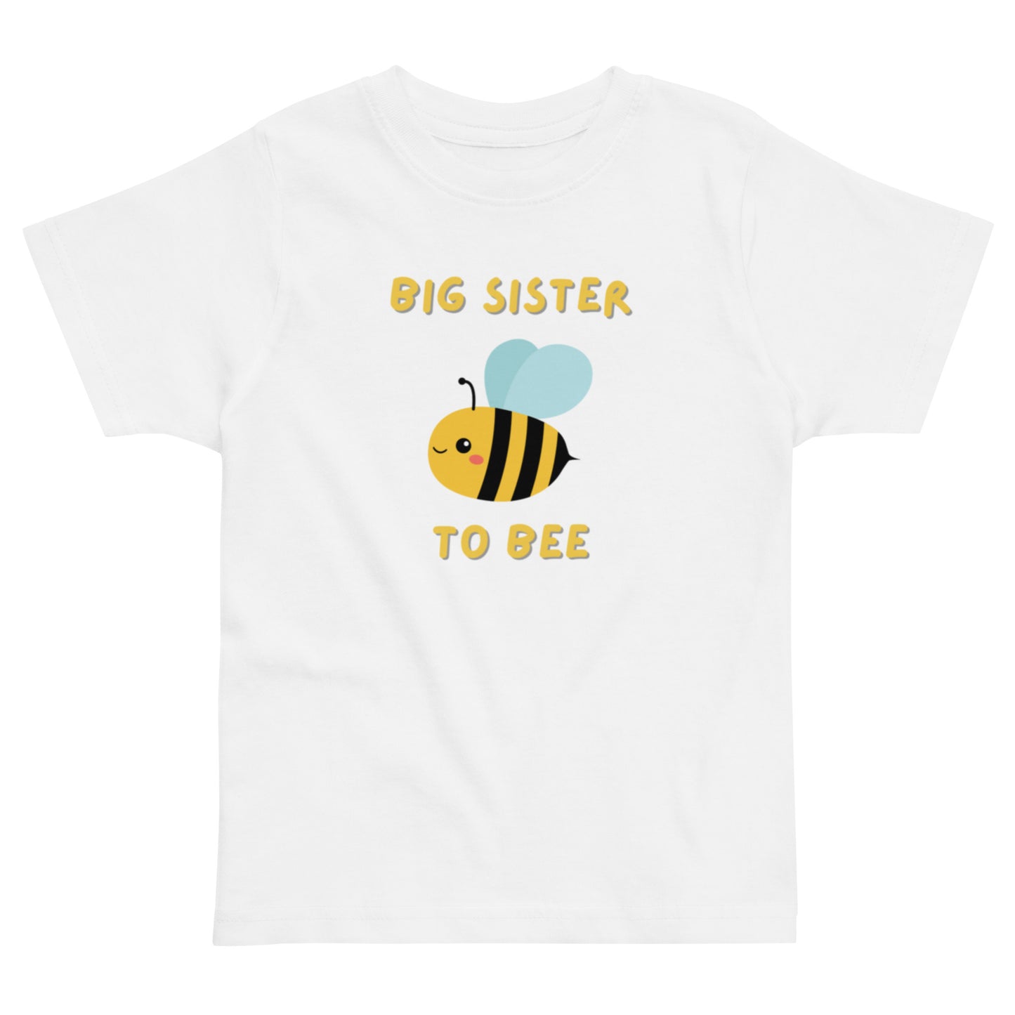 Big sister to bee t-shirt i vit