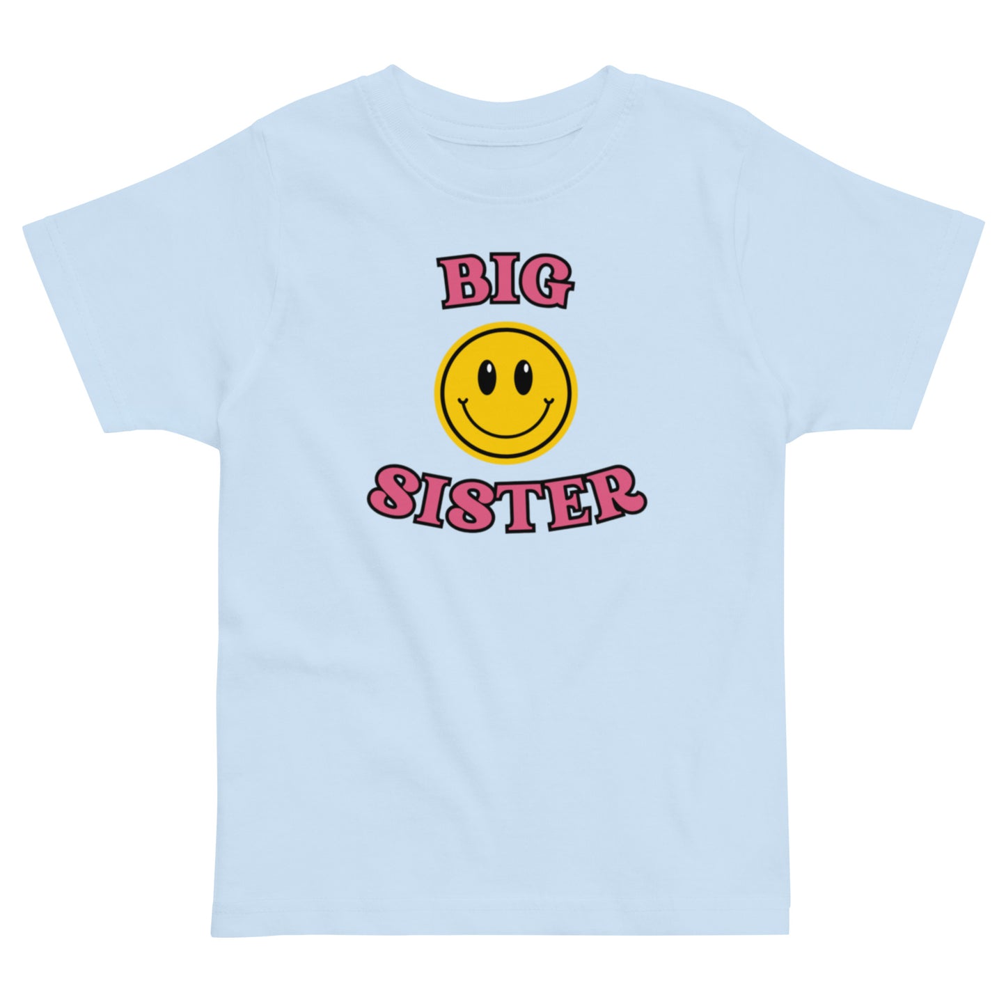 Big Sister T-shirt - Smiley ljusblå