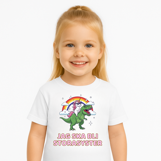Jag ska bli storasyster T-shirt - Dinocorn