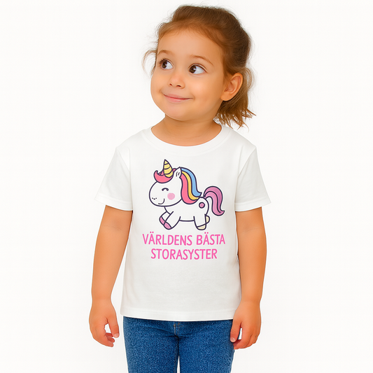 Världens Bästa Storasyster T-shirt - Unicorn
