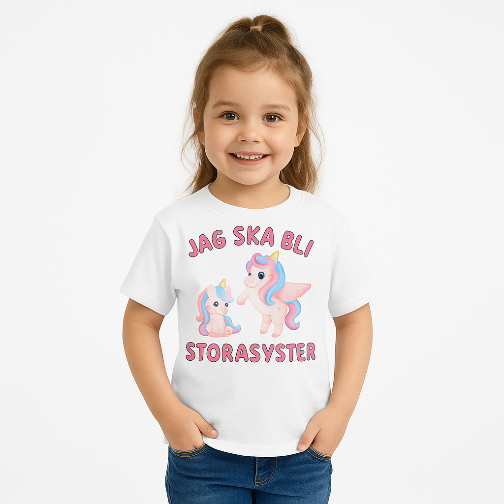 Storasyster T-shirt - Two Unicorns