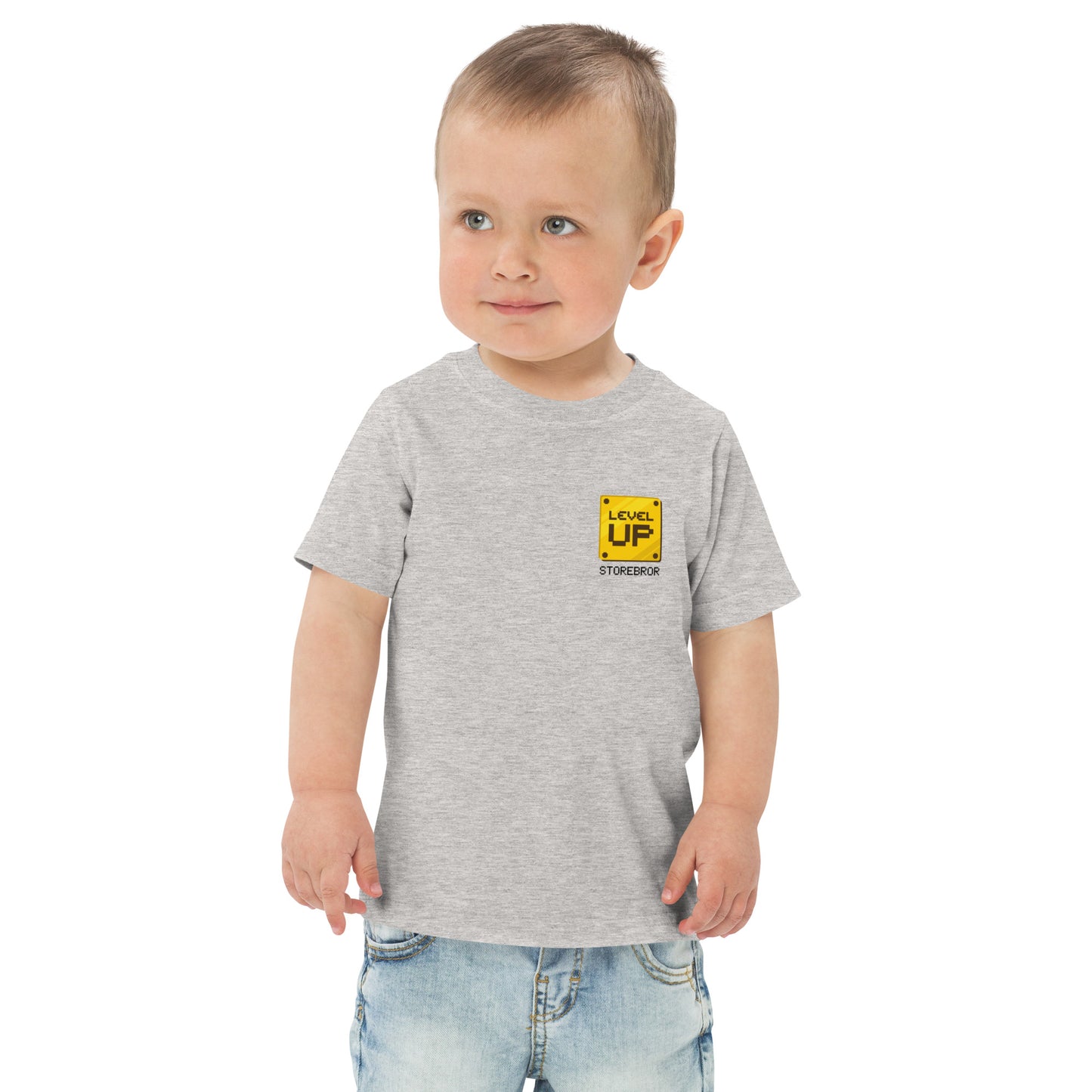Level Up Storebror T-shirt i grå