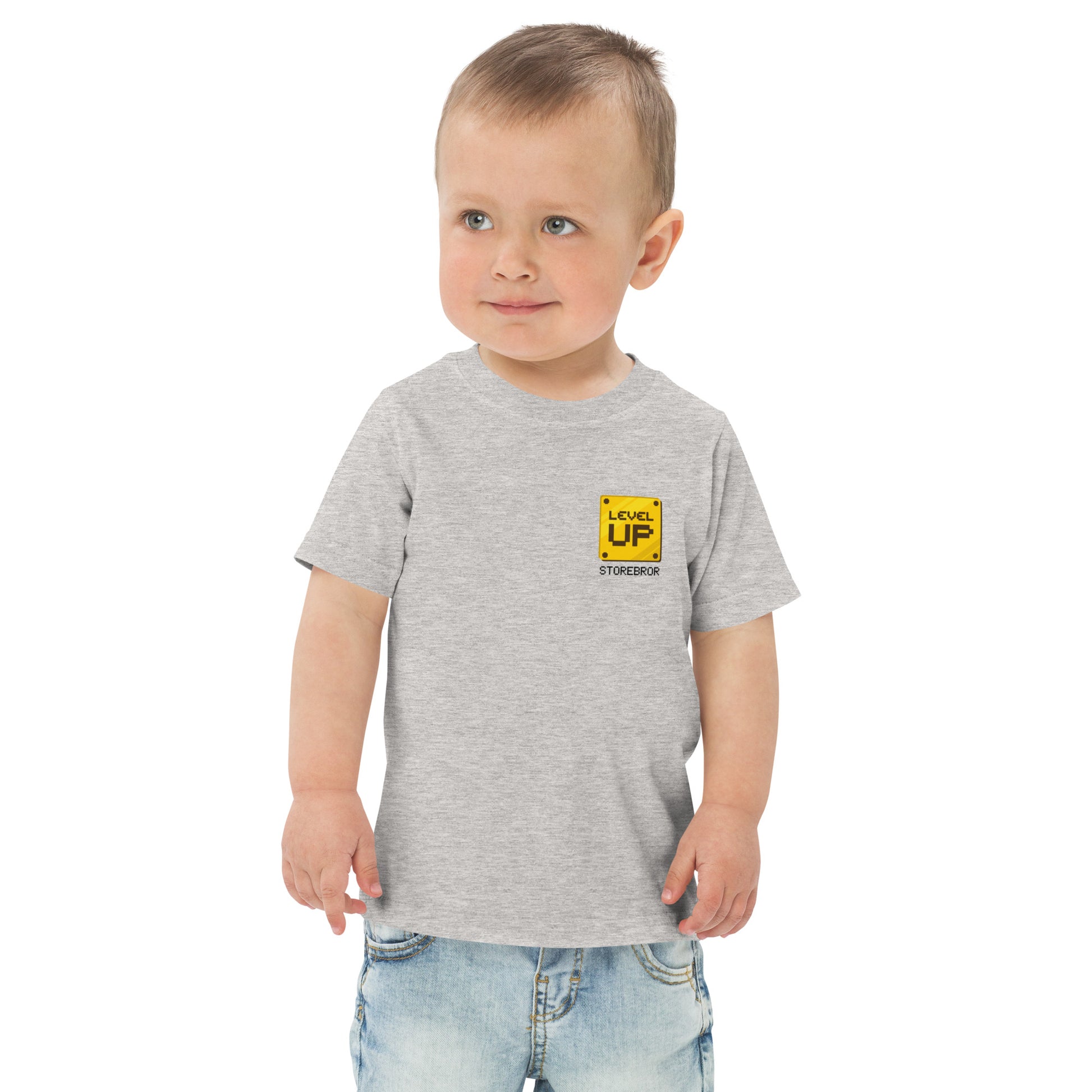 Level Up Storebror T-shirt i grå