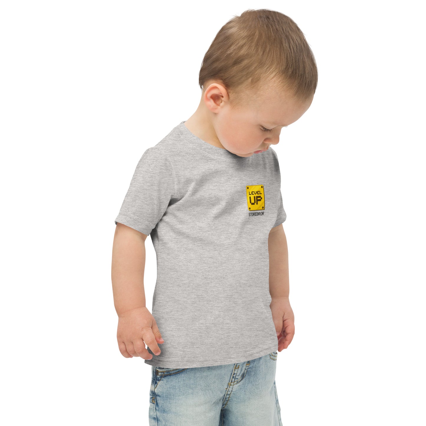 Level Up Storebror T-shirt i grå