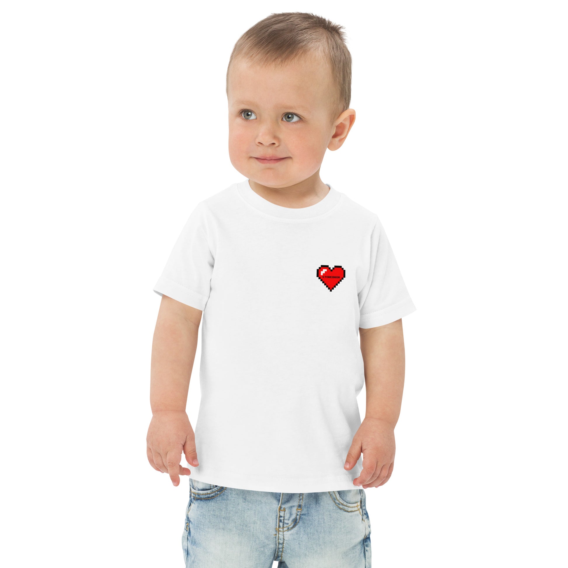 Storebror T-shirt - Pixel Heart vit