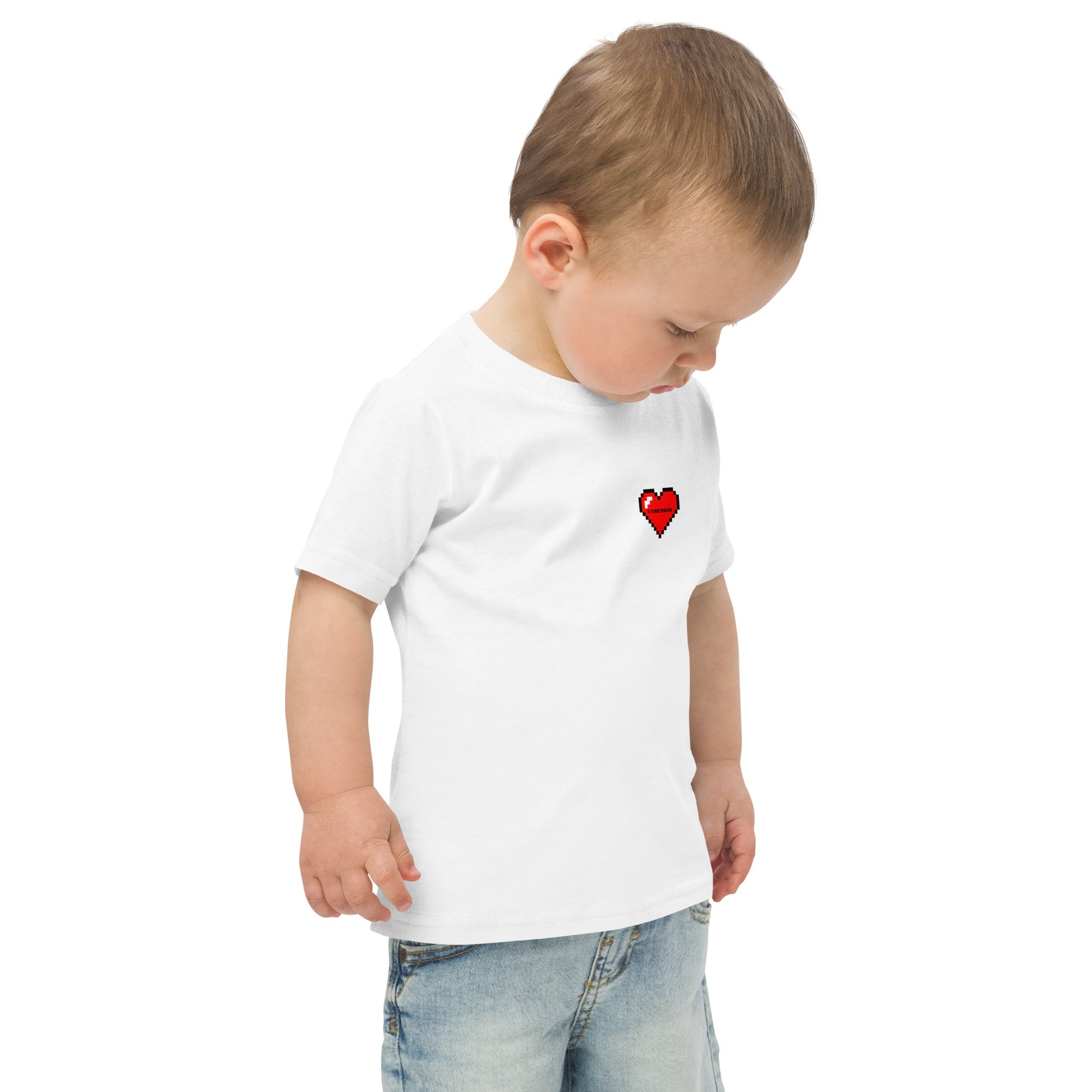 Storebror T-shirt - Pixel Heart vit