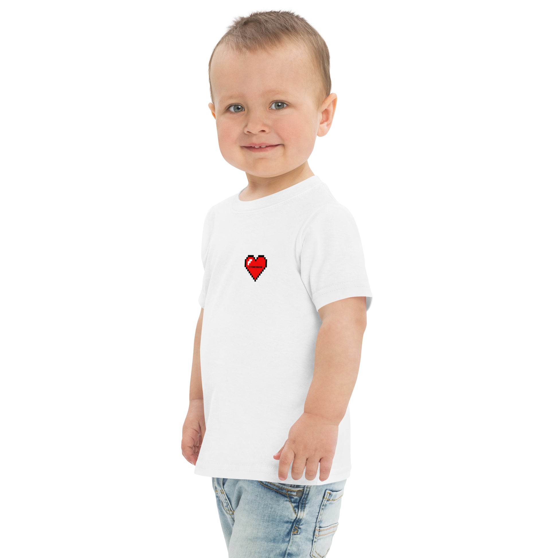 Storebror T-shirt - Pixel Heart vit