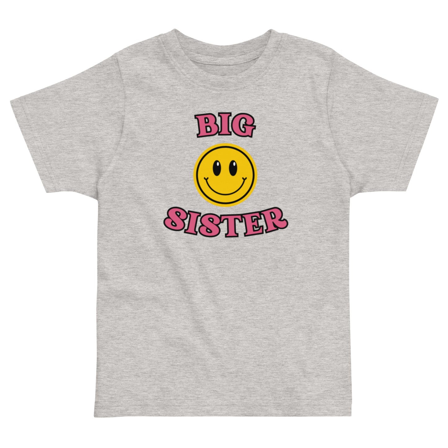 Big Sister T-shirt - Smiley grå