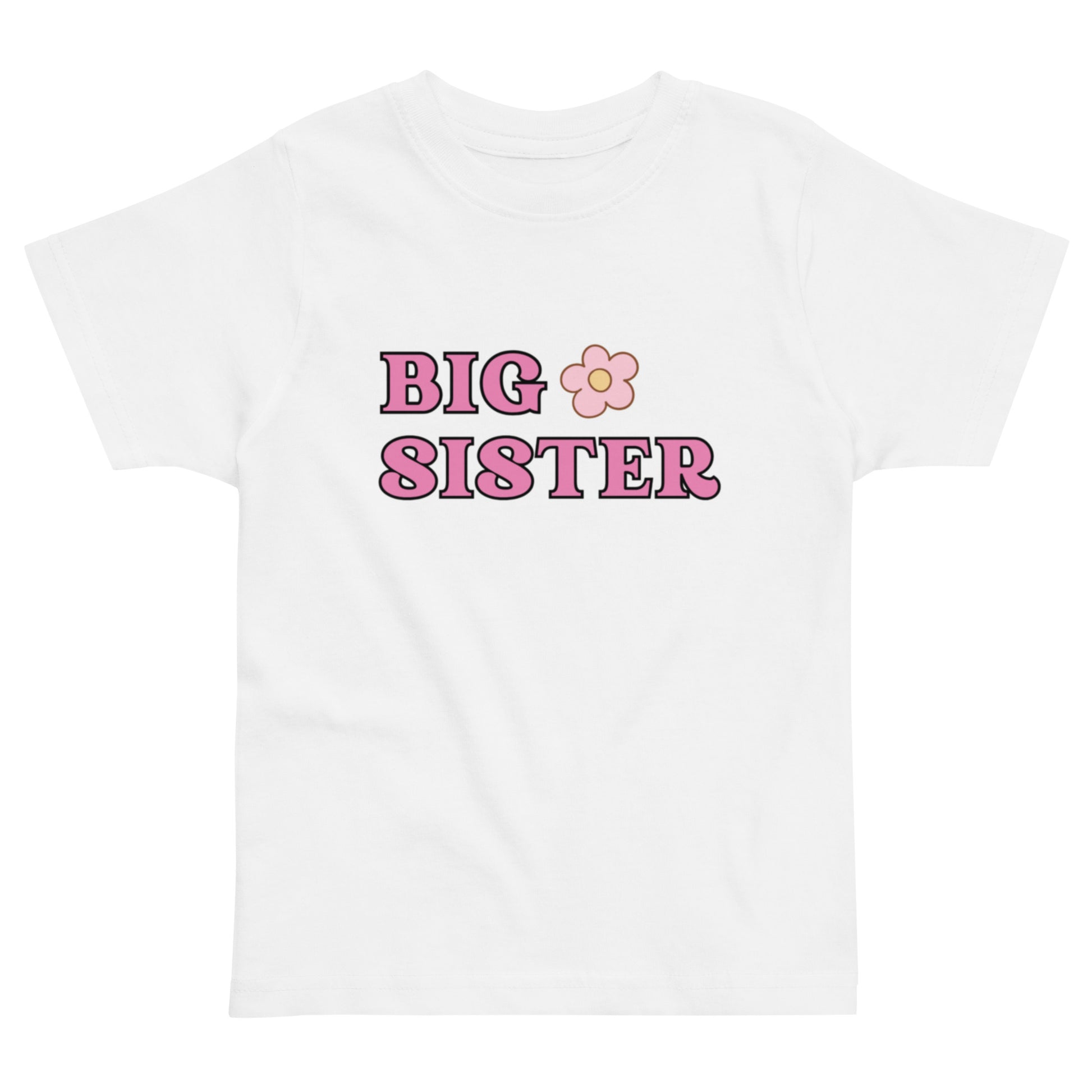 Big sister T-shirt - flower - vit